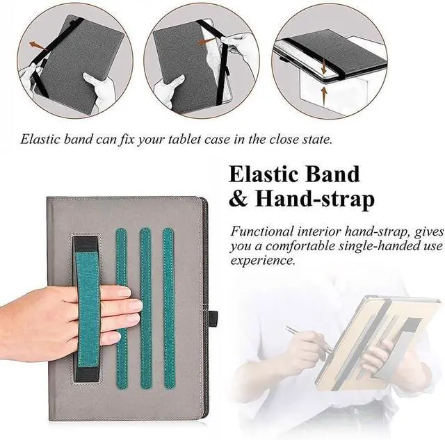 Alt view image 4 of 5 - Ytaland Universal Case for TECLAST T60Plus / T60 12 inch, Compatible with DOOGEE T20 Ultra / T40 PRO / T30 Max 12 inch Tablet, Multi-View PU Leather case for 12-12.5 inch Tablet (Blue)