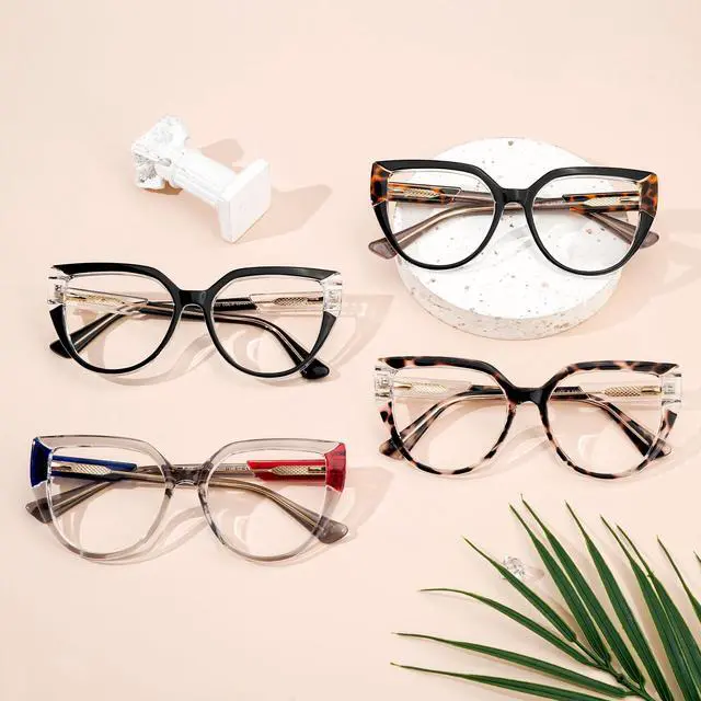 Alt view image 2 of 5 - Zeelool Stylish Oversized Cat Eye Blue Light Blocking Glasses for Women Joyce ZJGT550502-03 Black