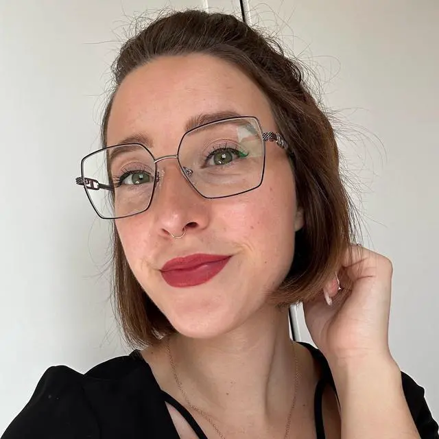 Alt view image 2 of 5 - Zeelool Blue Light Blocking Glasses for Women, Metal Fashion Glasses Frame Eyeglasses with Non-prescription Clear Lenses ZJGM374867-01B