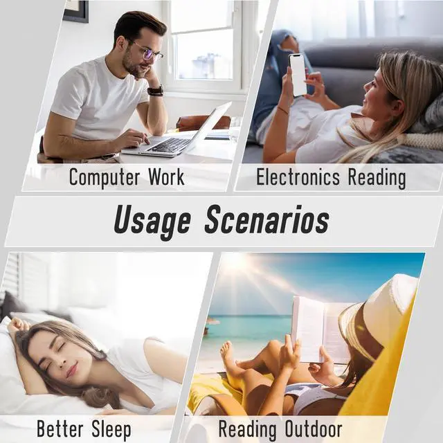 Alt view image 4 of 5 - ZIHVEUC Oval Amber Blue Light Blocking Glasses Orange Lens for Better Sleep,Computer Eye Strain Men Women Gaming Glasses(Beige)