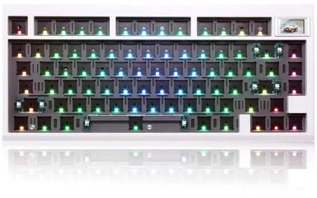 Main image of ZUOYA GMK81 Mechanical Keyboard Kit with Sreen,75% Triple Mode BT5.0/Type-C/2.4GHz Wireless Keyboard Base RGB Programmable Gasket-Mounted Hot Swap PCB DIY Barebones Kit for Win/Mac