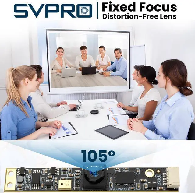 Alt view image 5 of 5 - SVPRO 8MP USB Camera Module with Microphone Wide Angle Computer Camera Fixed Focus 4K Lightburn Camera for Laser Engraver Embedded UVC Webcam Board Small Security Camera for PC,Raspberry Pi