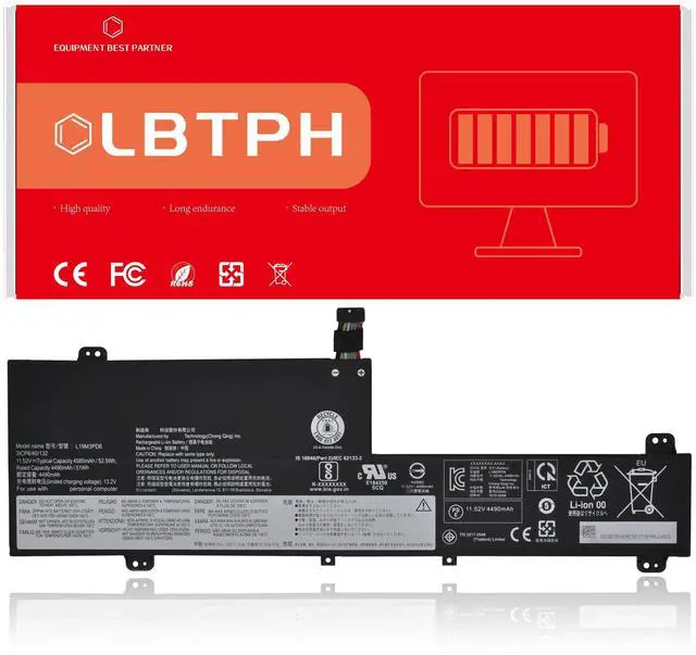 Main image of LBTECH L19L3PD6 L19C3PD6 L19D3PD6 L19M3PD6 Battery for Lenovo Flex 5-15IIL05 5-14ARE05 82DF 81X2 5-14IIL05 Series Notebook 5B10X49077 5B10X49075 11.55V 52.5WH 4550mAh