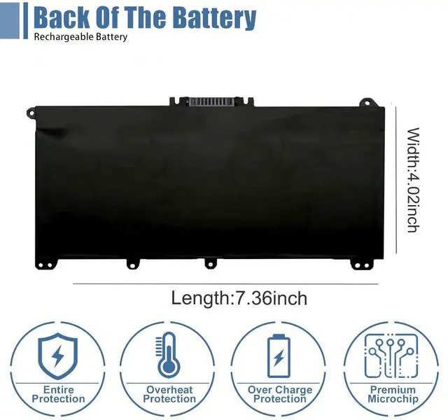 Alt view image 4 of 5 - VANPIR HW03XL HSTNN-IB9O Laptop Battery Replacement for HP Pavilion 15-EG 15-EH 15-EG0XXX 15-EH0XXX 15-EG1025CL 15-EG1053CL 15-EG1073CL 15-EH1254NG Series HSTNN-IB90 HWO3XL HSTNN-LB8U