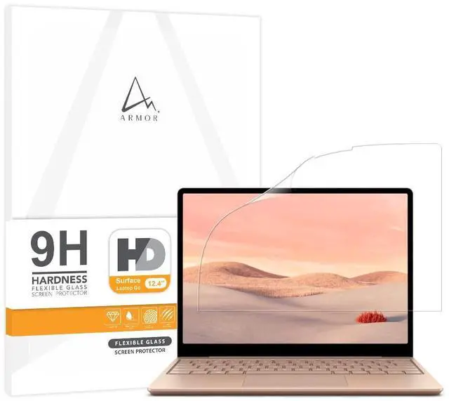 Alt view image 3 of 5 - ARMOR Flexible Glass Screen Protector for Surface Laptop Go 2 / Go - 12.4", 9H with HD