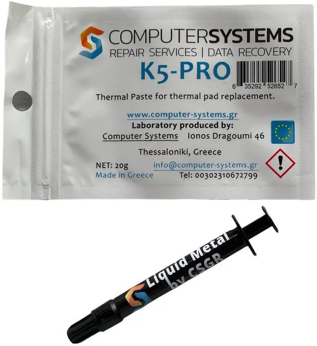 Main image of Liquid Metal by CSGR 1g & K5 PRO 20g Thermal Set - High Performance Cooling