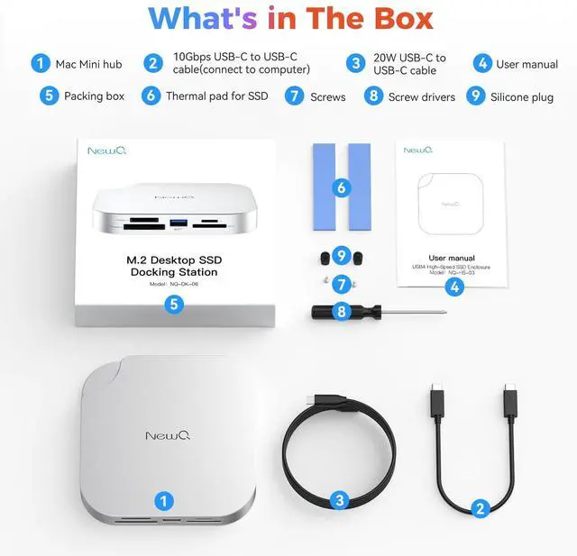 Alt view image 4 of 4 - Mac Mini M4 Dock for Photographers, USB 3.2 10Gbps CFexpress Type B/Type A Card Reader, SD/TF 4.0 Slot, M.2 NVMe SSD Enclosure,10Gbps USB-C, 5Gbps USB-A*2,for Content Creators, Professional Filmmakers