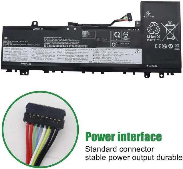 Alt view image 3 of 5 - JIAZIJIA L22M3PA4 Laptop Battery Replacement for Lenovo IdeaPad Slim 5 16ABR8 16IAH8 16IRL8 Series SB11K39354 5B11K39361 L22B3PA4 SB11K39351 5B11K39359 L22L3PA4 SB11K39364 L22C3PA4 11.52V 56.6Wh