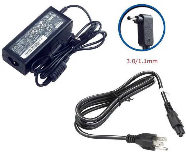 Alt view image 3 of 5 - ACER 19V 2.37A 45W 3.0/1.1mm Slim Pin AC Adapter for ACER Aspire One Cloudbook AO1-131 AO1-131 AO1-431 Chromebook 11 C730 Chromebook R 11 C738T Chromebook 13 C810
