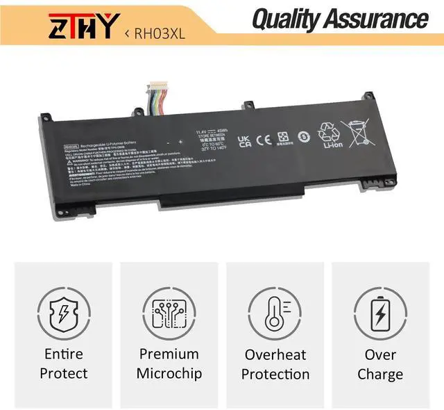 Alt view image 5 of 5 - RH03XL M02027-005 Laptop Battery 45Wh Replacement for HP ProBook 430 440 445 450 455 630 650 G8 G9 G10 G11 / EliteBook 630 640 645 655 G10 G11 / Zhan 66 Pro A 14 G4 G5 Series M01524-1D1 M01524-541