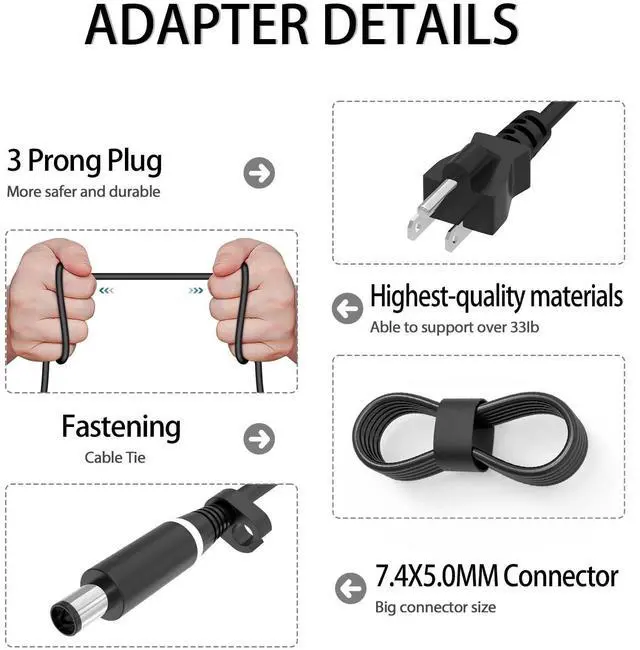 Alt view image 5 of 5 - New Slim 330W 19.5V 16.92A Laptop Charger for DELL Alienware M16 M17 M18 M18X X16 X17 X51 R1 R2 HA330PM201 DA330PM201 LA330PM201 08K4F9 P124F001 P120F001 P51E001 Gaming AC Power Supply Adapter Cord