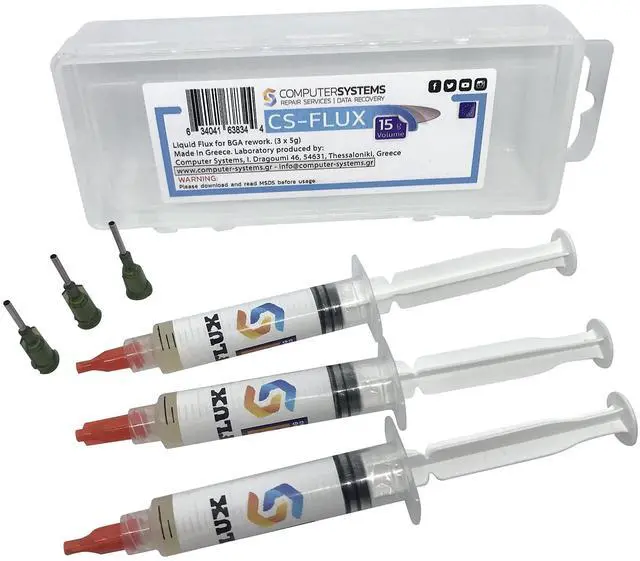 Alt view image 5 of 5 - CS-FLUX reballing Low viscosity Halogen-free liquid flux for BGA component rework reflow 15g . Ideal for VGA GPU repairs