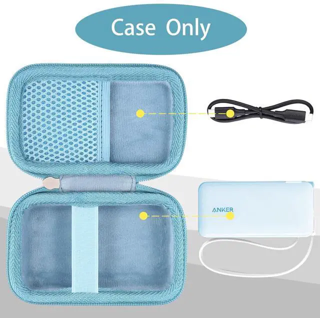 Alt view image 2 of 5 - khanka Hard Case Replacement for Anker 3-in-1 Power Bank USB C Charger Block,10,000mAh 10k Portable Charger,Case only. (Blue)
