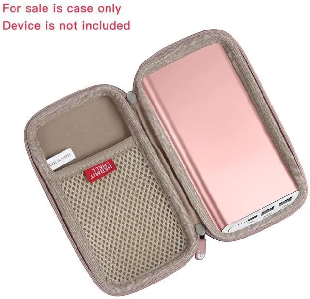 Alt view image 2 of 5 - Hermitshell Hard Travel Case fits EnergyCell/POWERADD Pilot 4GS 12000mAh 8-Pin Input Portable Charger (Rose Gold)