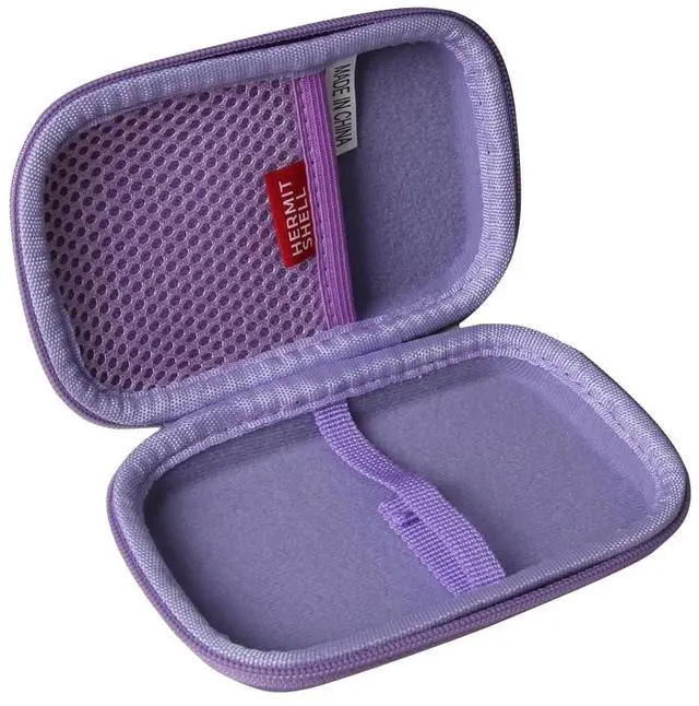 Alt view image 3 of 5 - Hermitshell Hard Travel Case for Anker Power Bank, 10,000mAh Portable Charger with Built-in USB-C Cable and Lanyard (Purple)
