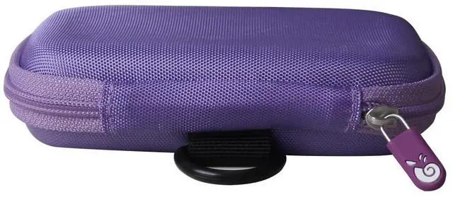 Alt view image 5 of 5 - Hermitshell Hard Travel Case for Anker Power Bank, 10,000mAh Portable Charger with Built-in USB-C Cable and Lanyard (Purple)