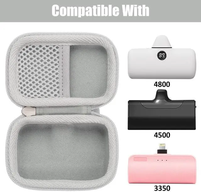 Alt view image 2 of 5 - khanka Hard Travel Case Compatible with iWALK/Charmast/KKD/Abnoys/VEGER/Taegila Small Portable Charger 3350mAh 4500mAh 4800mAh 5000mAh 5200mAh 8000mAh Ultra-Compact Power Bank, Case Only (White)