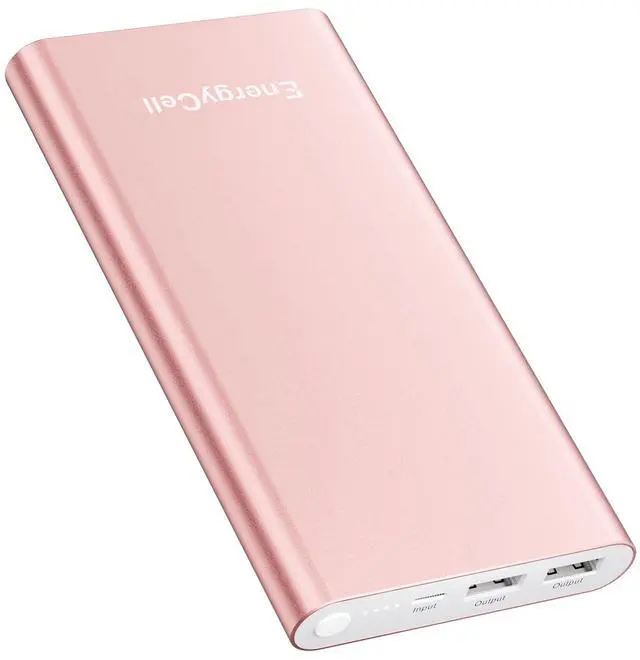 Main image of EnergyCell Pilot 4GS Portable Charger 12000mAh Fast Charging Power Bank Dual 3A High-Speed Output Battery Pack Compatible with iPhone 16 15 14 13 12 11 and More(Comes with a Lightning Cable(Rose Gold)