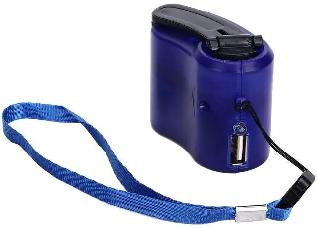 Main image of Hand Crank USB Phone Charger for Outdoor Activities - Portable Emergency Manual Charger (Blue)