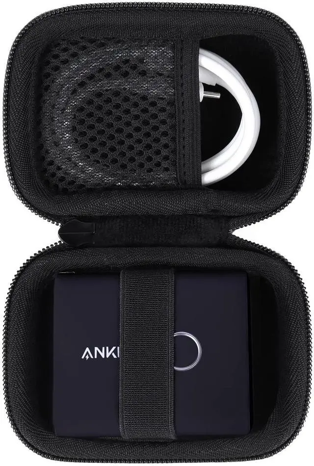 Main image of Khanka Hard Case Replacement for Anker 45W Wall Charger 5,000mAh 20W Portable Charger, 521 Power Bank (PowerCore Fusion), Case Only (Black)