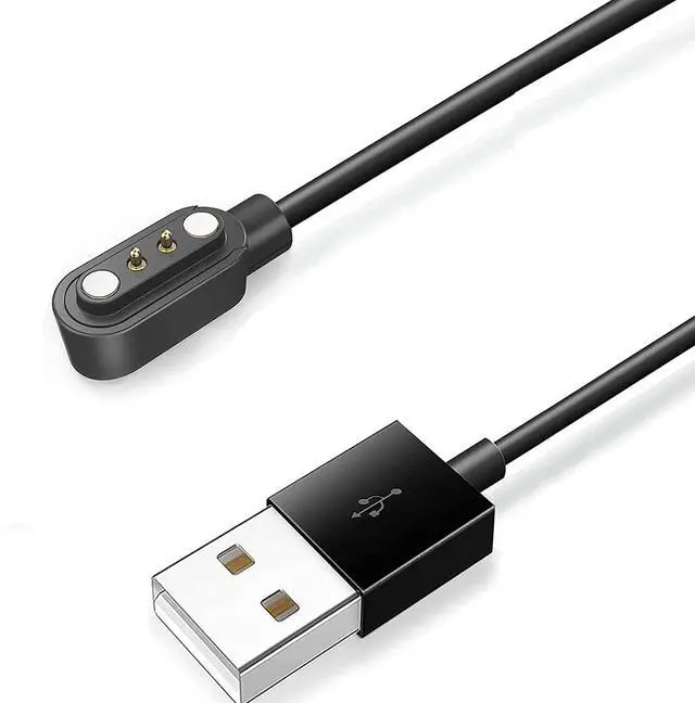 Alt view image 3 of 5 - Compatible for HYSTORM G96 Smart Watches Charger, Lamshaw 2 Pin Magnetic USB Replacement Charging Compatible for Compatible with HYSTORM G96 1.85" Smart Watches (2 Pack-Black+Black)