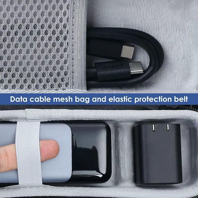 Alt view image 4 of 5 - EUGOOCX EVA Travel Case Storage Bag Accessories for Anker Prime 27650mAh (250W) /Anker 737 Power Station (PowerCore 24K), Black