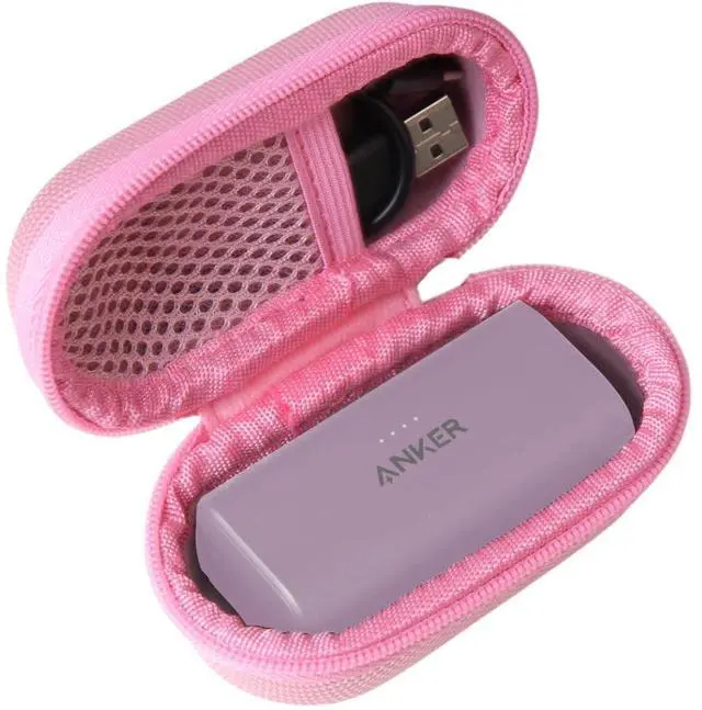 Main image of Adada Hard Travel Case for Anker Nano Power Bank, Portable Charger 5,000mAh (Pink)
