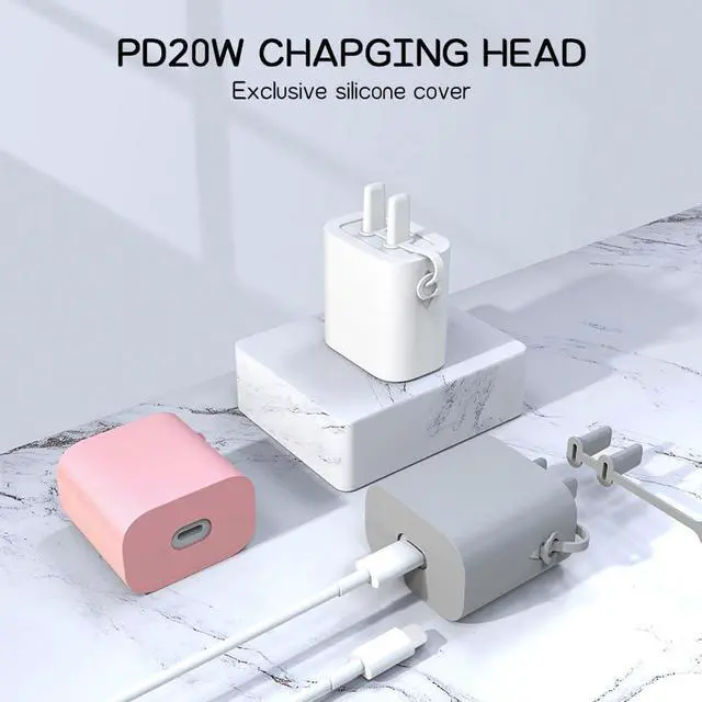 Alt view image 2 of 5 - AKABEILA Cute Cartoon Charger Cover, Transparent Dairy Cow Pattern Design Charger Case Data Cable USB Charger Data Line Protector for iPhone Grey - Cable Protector Case