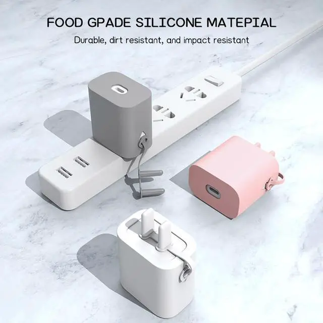 Alt view image 3 of 5 - AKABEILA Cute Cartoon Charger Cover, Transparent Dairy Cow Pattern Design Charger Case Data Cable USB Charger Data Line Protector for iPhone Grey - Cable Protector Case