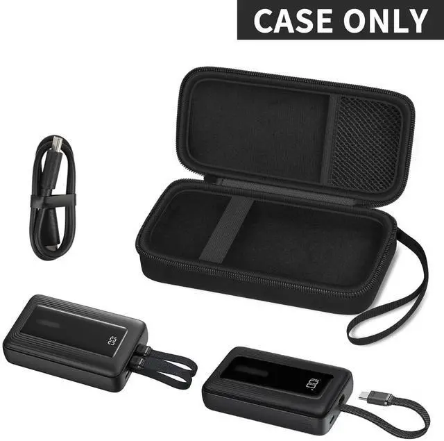 Alt view image 2 of 5 - Boobowl Hard Travel Case Compatible with Anker Zolo Power Bank, 10,000mAh 20,000mAh 30W Portable Charger, Storage Bag for Anker Battery Pack with Accessories Mesh Pocket (Box Only)-Black