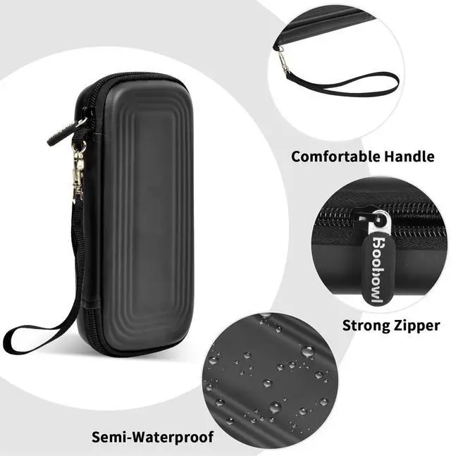 Alt view image 3 of 5 - Boobowl Hard Travel Case Compatible with Anker Zolo Power Bank, 10,000mAh 20,000mAh 30W Portable Charger, Storage Bag for Anker Battery Pack with Accessories Mesh Pocket (Box Only)-Black