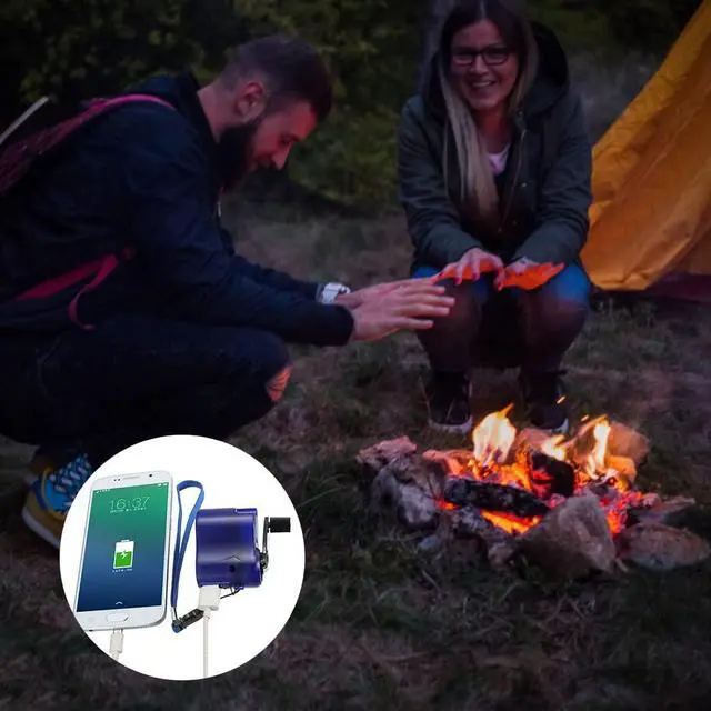 Alt view image 4 of 5 - Hand Crank Generator 5V Portable Hand Crank Charger for Cell Phone, Emergency Charger USB Charger Hand Crank Charger Generator for Outdoor Mobile Phone Computer Charging