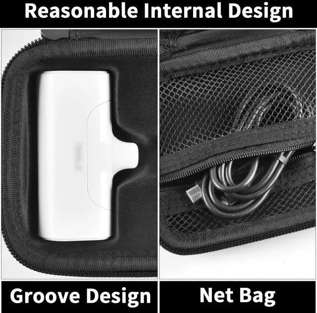 Alt view image 3 of 5 - Portable Charger Power Bank Case for 2PCS Swyop/for Feob/for Charmast/for JEJILL/for LanLuk/for VEGER/for iWALK/for Taegila/for Kuulaa and More Small Charging Battery Pack - Bag Only (Black)