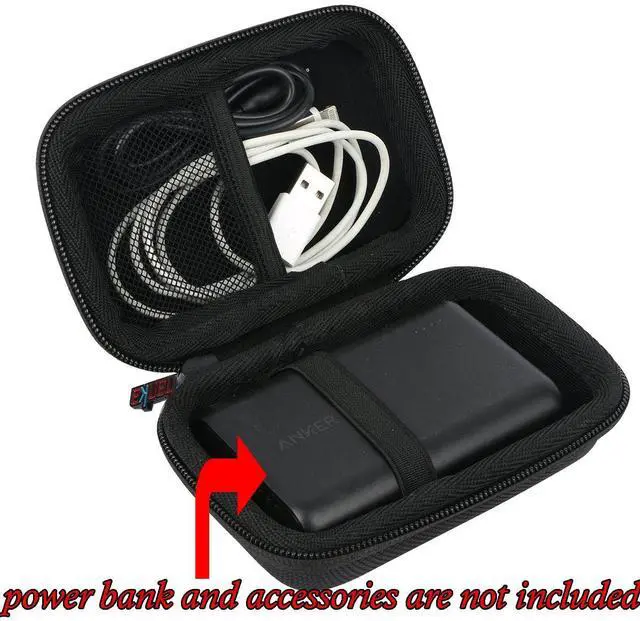 Alt view image 2 of 5 - khanka Hard Travel Case Replacement for Anker PowerCore 13000 13000mAh 10400 Portable 2-Port Ultra Power Bank (Black)