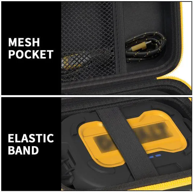 Alt view image 3 of 5 - Case Compatible with DeWALT Powerbank 10000MAH/for Magnetic Power Bank 5,000mAh, Battery Charger Storage Holder Organizer, Power Bank Carrying Bag Cover with Mesh Bag Fits for USB Cable ( Box Only)