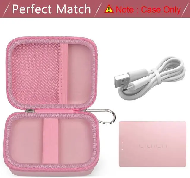 Alt view image 3 of 5 - Case Compatiable with Clutch - Pro Portable Charger for iPhone Power Bank Travel Holder Storage for Battery Pack, USB Charging Cable and More Accessories(Box Only) Pink