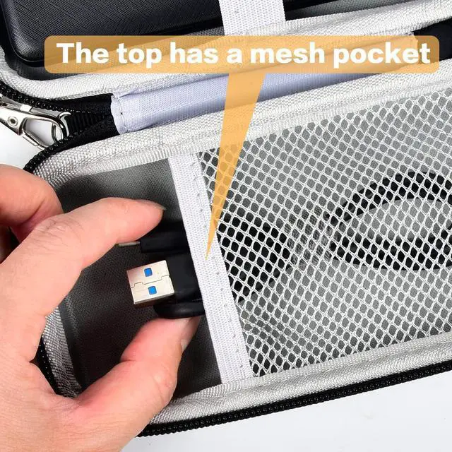 Alt view image 4 of 5 - Case Compatible with Anker Portable Charger, 313 Power Bank (for PowerCore Slim 10K) / 523 Power Bank (Slim 10K PD) 10000mAh Battery Pack. 10K Battery Pack Storage Holder Bag (Box Only)- Black