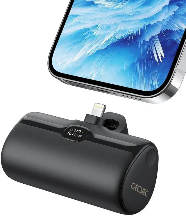 Main image of Qecvec Small Portable Charger, 5000mAh Mini Power Bank for iPhone, 20W Fast Charging Power Bank, Travel Essentials for Portable Charger Compatible with iPhone 14/14 Pro Max/13/13 Pro/12/11/XS