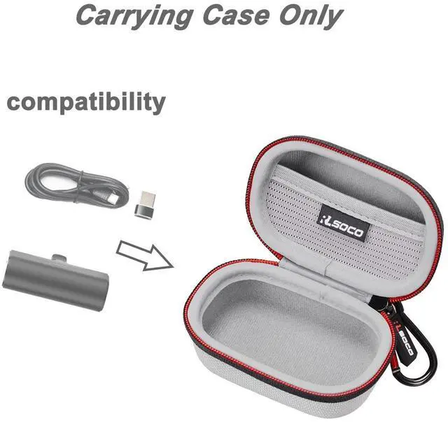 Alt view image 5 of 5 - RLSOCO Hard Case for iWALK Small USB-C Portable Charger 4500mAh/4800mAh Wireless Power Bank - Silver (Case Only)