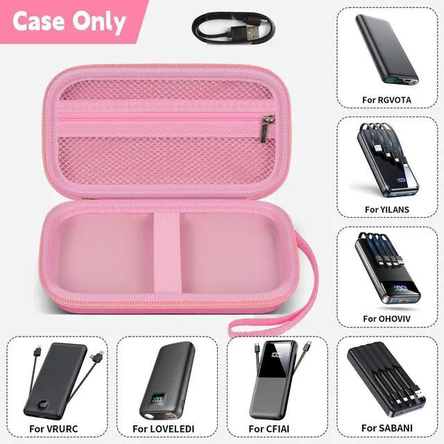 Alt view image 2 of 5 - ANKHOH Portable Bank Charger Case for SABANI for Charmast for OHOVIV for VRURC for YILANS for CFIAI for LOVELEDI for RGVOTA for Miday for RONEGN for POIYTL for IAPOS Fast Charging Battery (Pink)