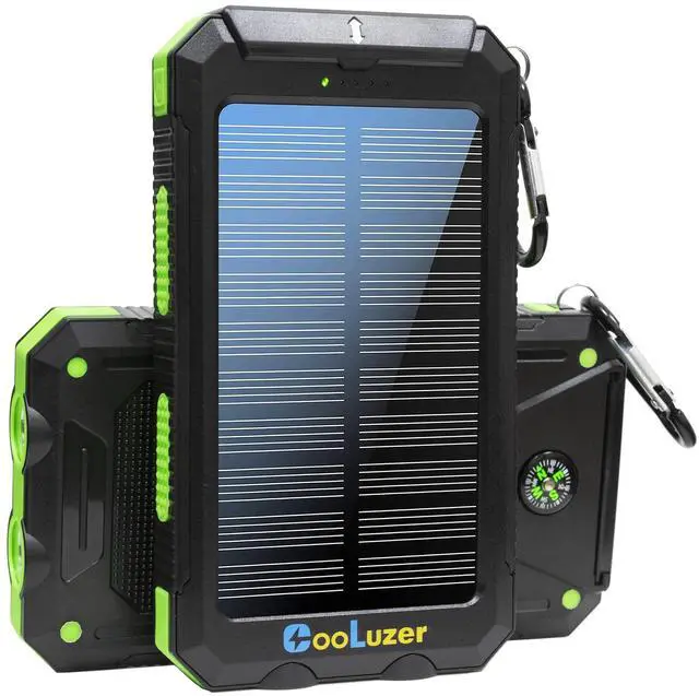Main image of Solar Power Bank 36800mah, Solar Charger Power Bank with 18W PD 5V 3.1A outputs, IP67 Waterproof, Grade A+ Battery with LED Flashlight and Compass, Perfect Camping Gear Accessory for Outdoor (Green)