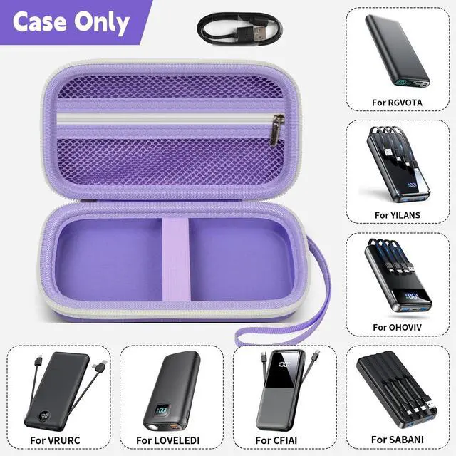 Alt view image 2 of 5 - ANKHOH Portable Bank Charger Case for SABANI for Charmast for OHOVIV for VRURC for YILANS for CFIAI for LOVELEDI for RGVOTA for Miday for RONEGN for POIYTL for IAPOS Fast Charging Battery(Purple