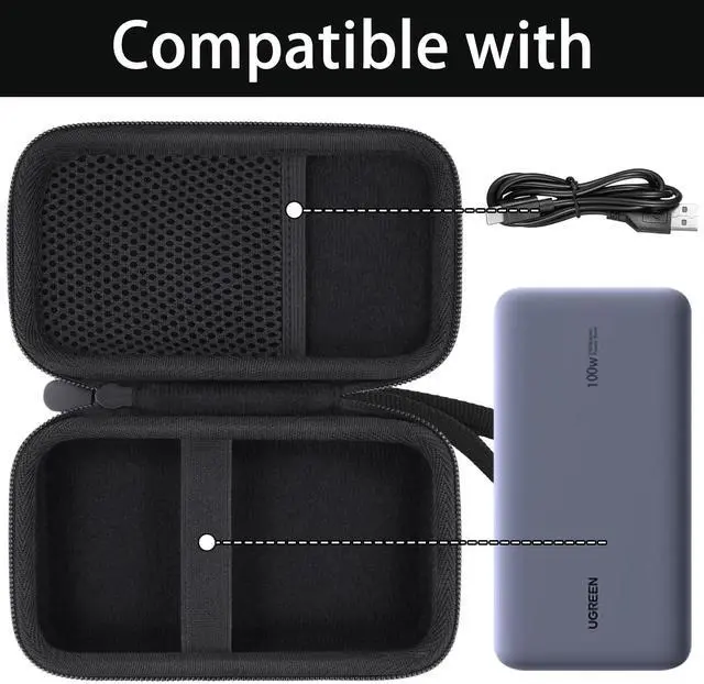 Alt view image 3 of 5 - Baval Hard Portable Travel Case Compatible with UGREEN Power Bank 20000mAh 100W Portable Charger,Case Only