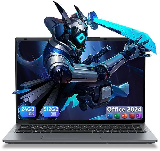 Main image of BWPED 15.3" Core i5 Laptop, 24GB RAM, 512GB SSD, MS Office 2024, IPS(1920 x 1200) 16:10 Display Notebook Computer with BT5.0 Wi-Fi, 3xUSB A, HDMI, Non-Backlit Keyboard, Silver