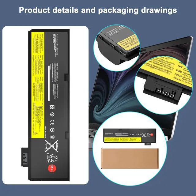 Alt view image 3 of 5 - EHECAPAR 01AV427 01AV425 72Wh 61++ Battery Compatible with Lenovo ThinkPad T480 T470 P51S P52S T570 T580 A485 A475 TP25 Series SB10K97584 01AV490 01AV492 01AV422 01AV428 4X50M08812 11.1V 72Wh