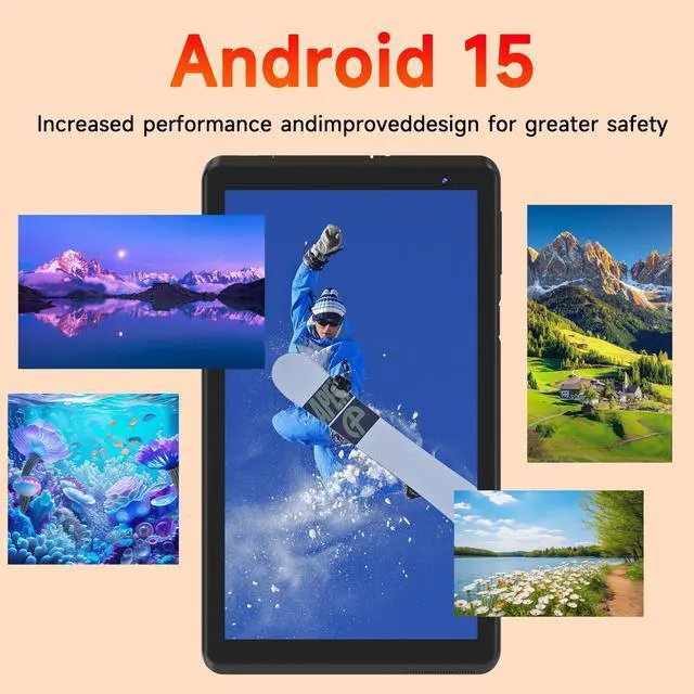 Alt view image 2 of 5 - BYANDBY Tablet 7 inch Android 15.0 Tablet, 6GB+32GB ROM 1TB Expand, Quad-Core, WiFi, GMS, Dual Camera, Educational, Games Black
