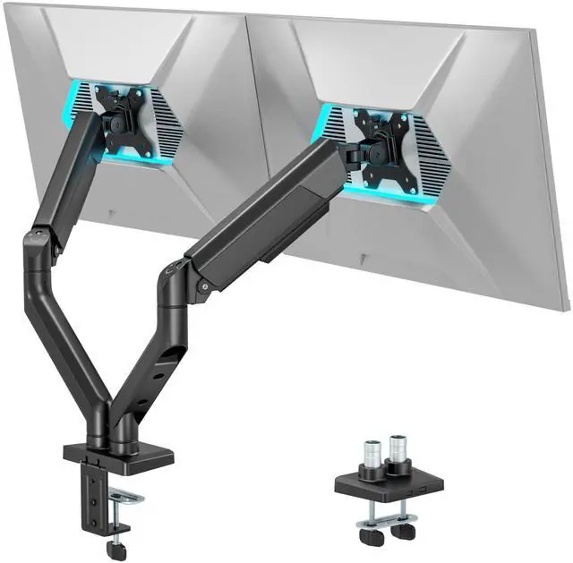Main image of ARES WING Dual Monitor Mount, Heavy Duty Monitor Arms for 2 Monitors for 17-35 inch, Fully Adjustable Monitor Desk Stand Ultrawide Screen, VESA 75x75 or 100x100mm, Black