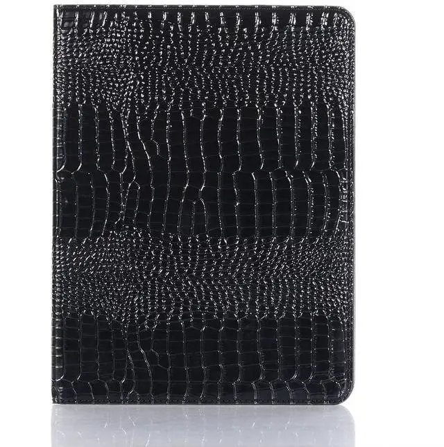 Main image of iPad Air 13'' (M3 2025) (M2 2024) Case, iPad Pro-3 4 5 6 (12.9'') Case for Women, DMaos Synthetic Crocodile Leather Stand Folio Smart Cover with Pen Holder - Black