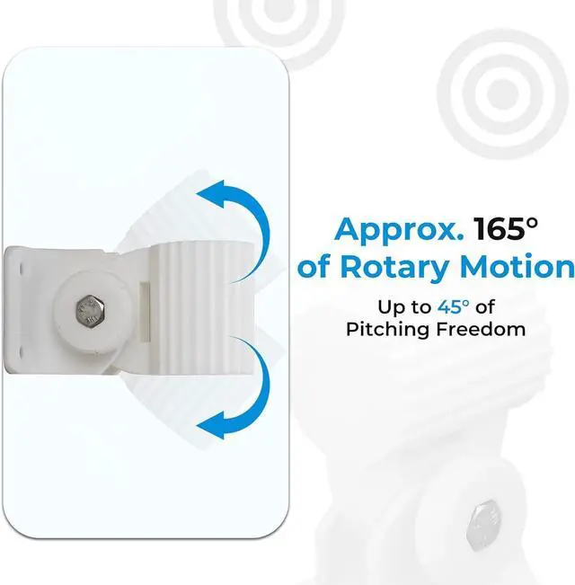 Alt view image 4 of 5 - Foruly Wall Mount Bracket Kit for Ubiquiti Nanostation Ns-5ac Lo0o5ac Nsm5 Locom5 Nsm2 Locom2 Ltu Lite White (PLA White*2)