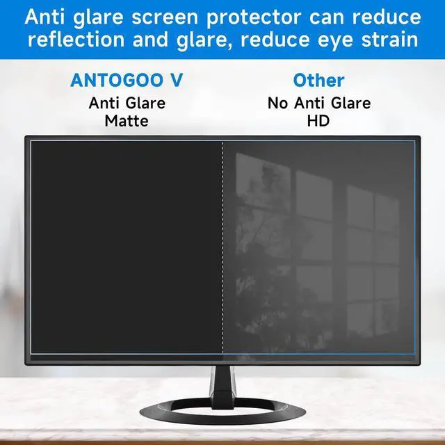 Alt view image 3 of 5 - 24 Inch Anti Blue Light Screen Protector for Standard or Curved, Eye Protection Anti Glare Screen Protector for 24'' Sceptre/LG/Dell/HP/Acer/ViewSonic/ASUS/Aoc/Samsung Monitor with 16:9 Aspect Ratio